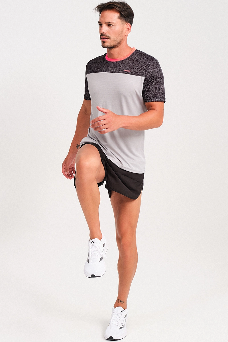 Manga Corta Cube Gris Platino P