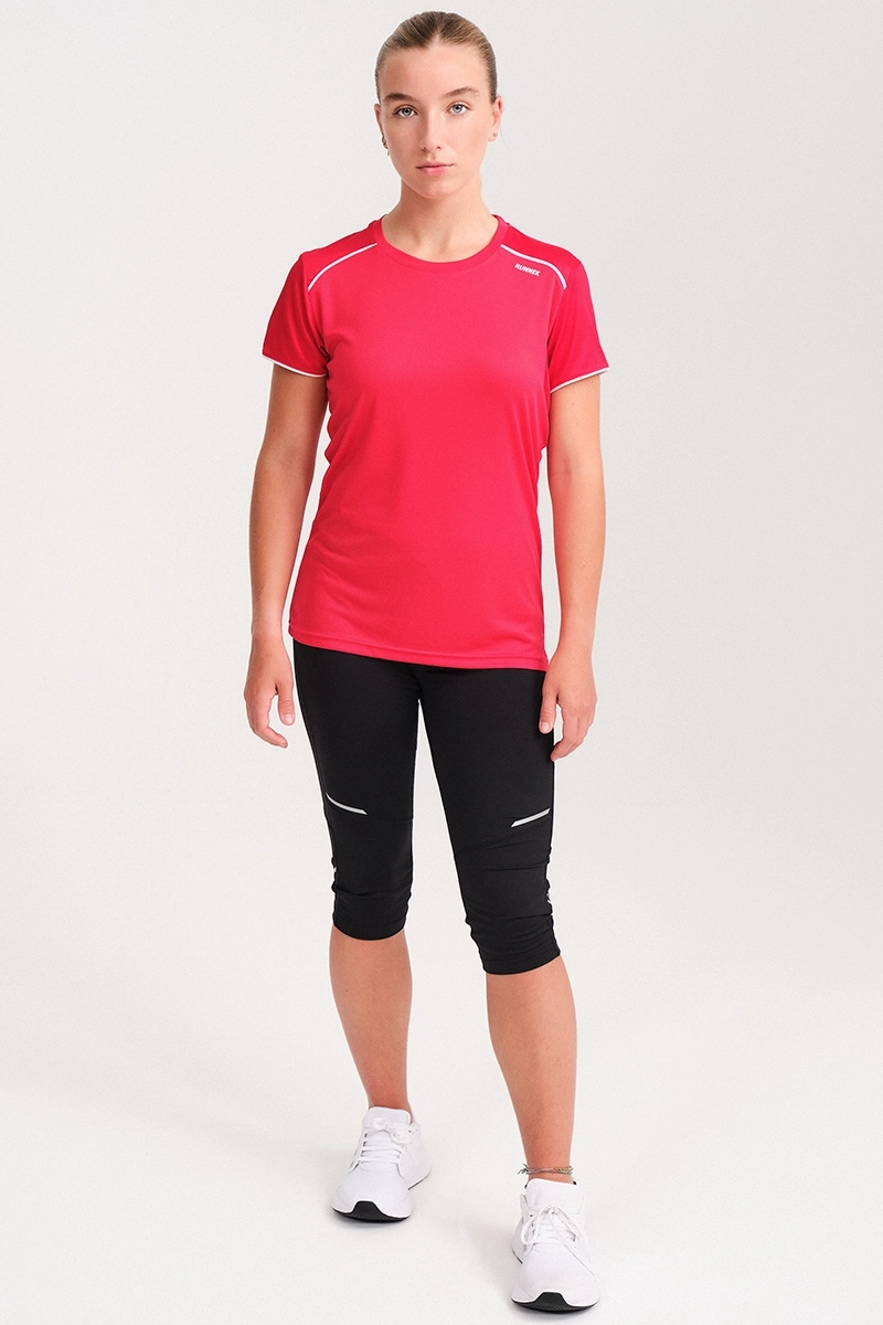 Camiseta Manga Corta Ultra Rojo El Ctrico Mujer P