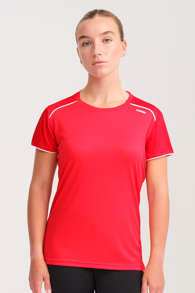 Camiseta Manga Corta Ultra Rojo El Ctrico Mujer