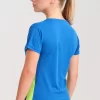 Camiseta Manga Corta Wave Azul El Ctrico Mujer E