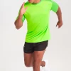 Camiseta Running Manga Corta Hombre Edel Verde Fl Or P
