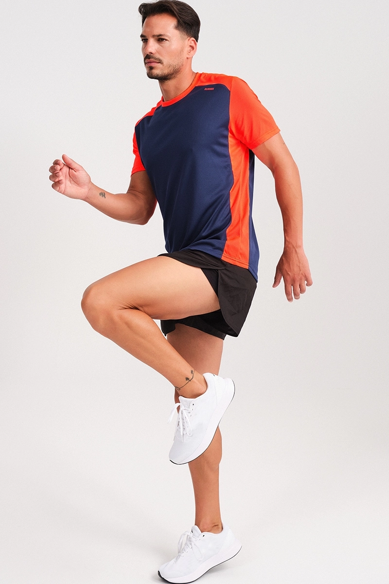 Camiseta Running Manga Corta Score Azul Navy P