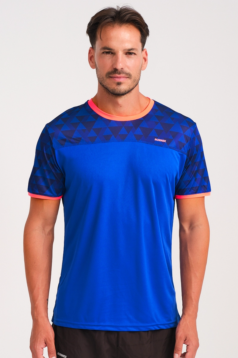 Camiseta Manga Corta Sky Azul Rush Neon Red