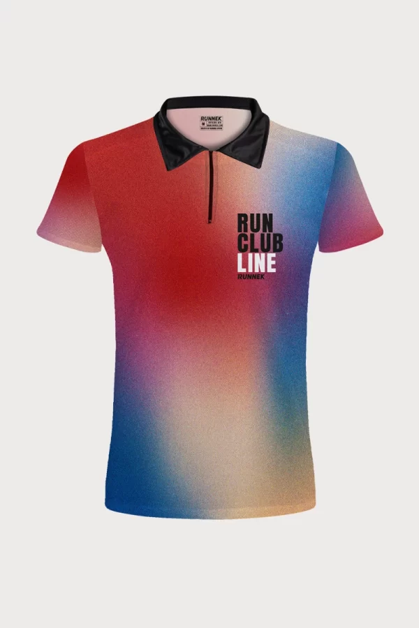 Runnek Women's Short Sleeve Zip-Up Athletic Polo Shirt