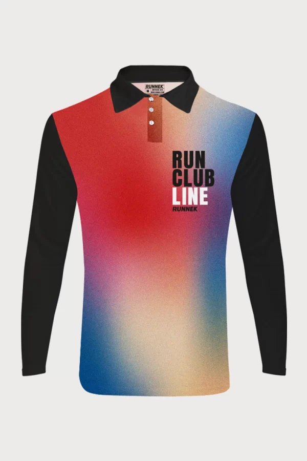 Runnek Men's Button-Up Long Sleeve Running Polo