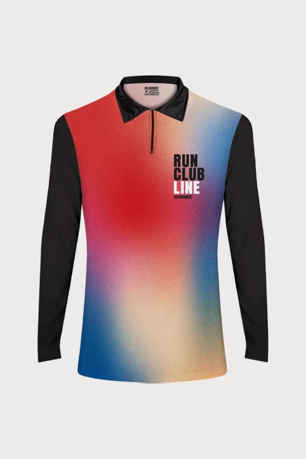 Runnek Women's Zip-Up Long Sleeve Running Polo Shirt